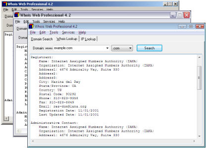 Whois Web's long history, back-to-front Windows 2000, Windows XP, and Windows 7